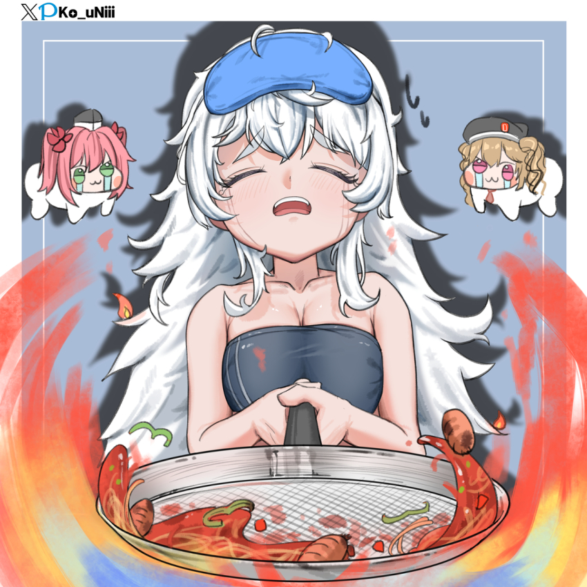 cooking doro_(nikke) goddess_of_victory:_nikke highres ko_uniii miranda_(nikke) poli_(nikke) quiry_(nikke)