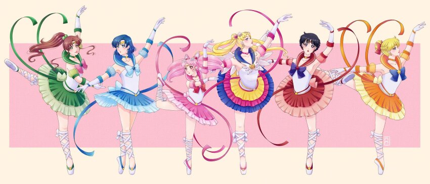 6+girls aino_minako ballerina bishoujo_senshi_sailor_moon black_hair blonde_hair blue_hair brown_hair chibi_usa dancing flat_chest gloves highres hino_rei kino_makoto long_hair mizuno_ami multiple_girls pink_hair ponytail princessmimoza sailor_chibi_moon sailor_jupiter sailor_mars sailor_mercury sailor_moon sailor_venus short_hair skirt super_sailor_chibi_moon_(stars) super_sailor_jupiter_(stars) super_sailor_mars_(stars) super_sailor_mercury_(stars) super_sailor_moon super_sailor_venus_(stars) tsukino_usagi