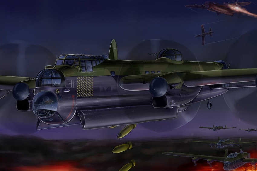 2boys aircraft airplane avro_lancaster bf_109 bomb bomber explosive fire gun kcme luftwaffe machine_gun military military_vehicle multiple_boys night original pilot propeller propeller_fighter royal_air_force smoke turret weapon world_war_ii