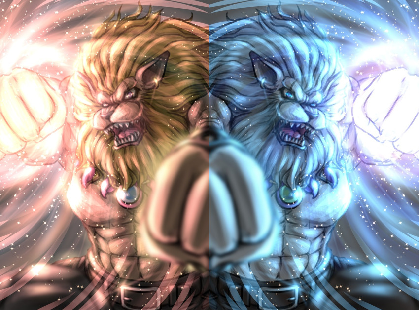 belt digimon earrings jewelry leomon lion panjyamon punching scar