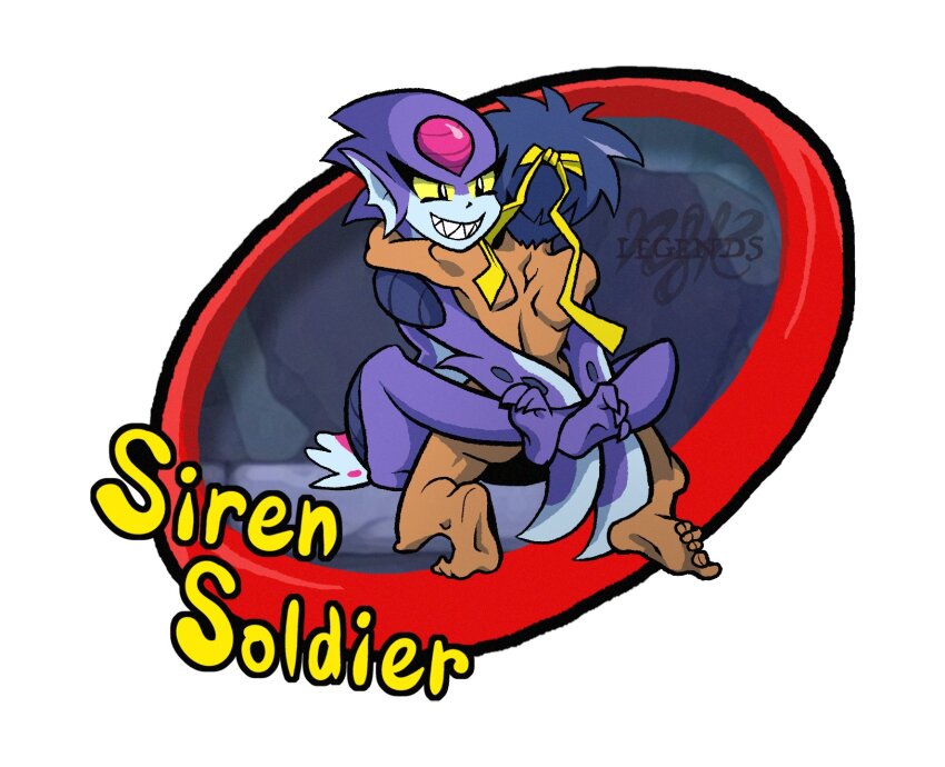 1boy 1girl bolo_(shantae) chibi femdom hetero highres hug leg_lock legendsnjk monster_girl sex shantae_(series) sharp_teeth siren_soldier_(shantae) teeth