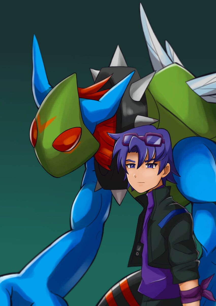 absurdres digimon digimon_story:_sunburst_and_moonlight dinobeemon highres koh_(digimon) tagme