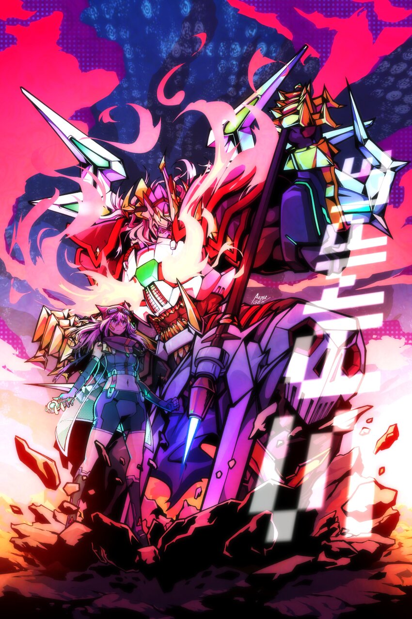 absurdres digimon digimon_story:_sunburst_and_moonlight gaioumon highres sayo_(digimon) tagme