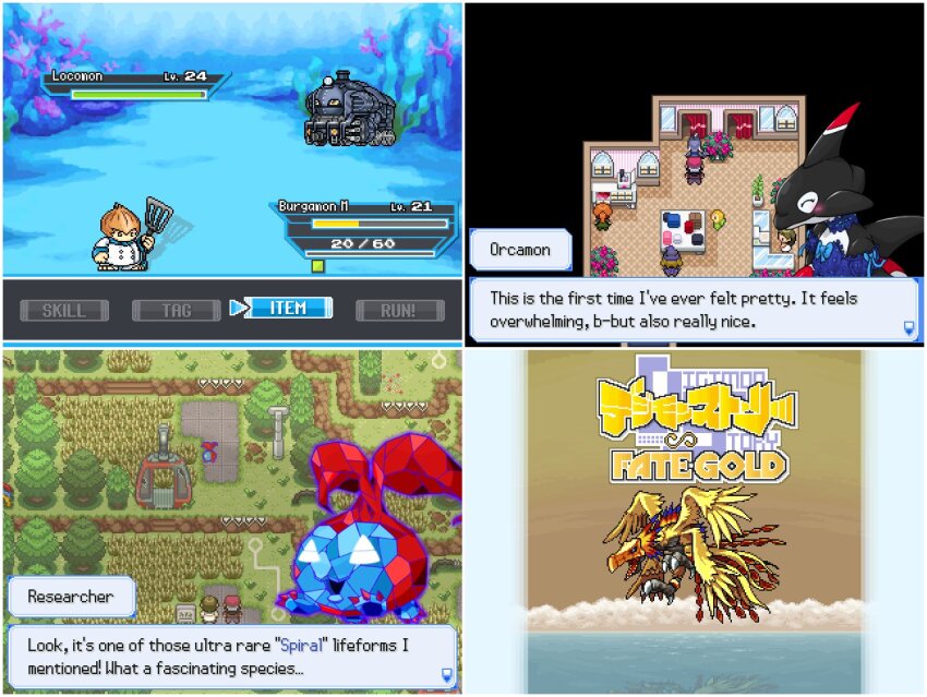 armor burgamon_adult closed_mouth digimon digimon_(creature) feathers hououmon locomon orcamon spatula spiral_(digimon) tanemon wings