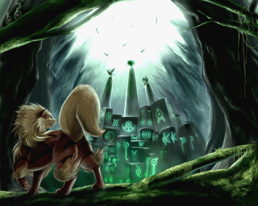 1990s_(style) arcanine articuno creature floating gen_1_pokemon gen_2_pokemon legendary_pokemon light moltres nintendo no_humans pillar pokemon pokemon_(creature) pokemon_gsc retro_artstyle ruins scenery temple unown unown_! unown_? unown_a unown_b unown_c unown_d unown_e unown_f unown_g unown_h unown_i unown_j unown_k unown_l unown_m unown_n unown_o unown_p unown_q unown_r unown_s unown_t unown_u unown_v unown_w unown_x unown_y unown_z zapdos