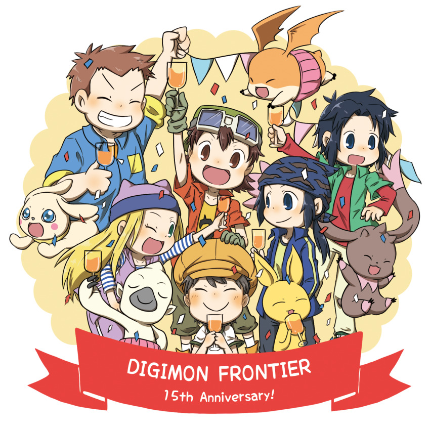 bokomon digimon digimon_frontier highres himi_tomoki kanbara_takuya kimura_kouichi lopmon minamoto_kouji neamon orimoto_izumi patamon plotmon shibayama_junpei
