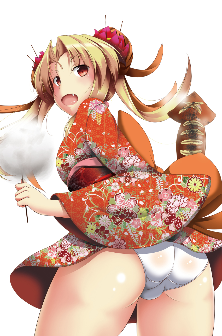 1girl absurdres blonde_hair hide_yoshino highres panties red_eyes sengoku_otome underwear