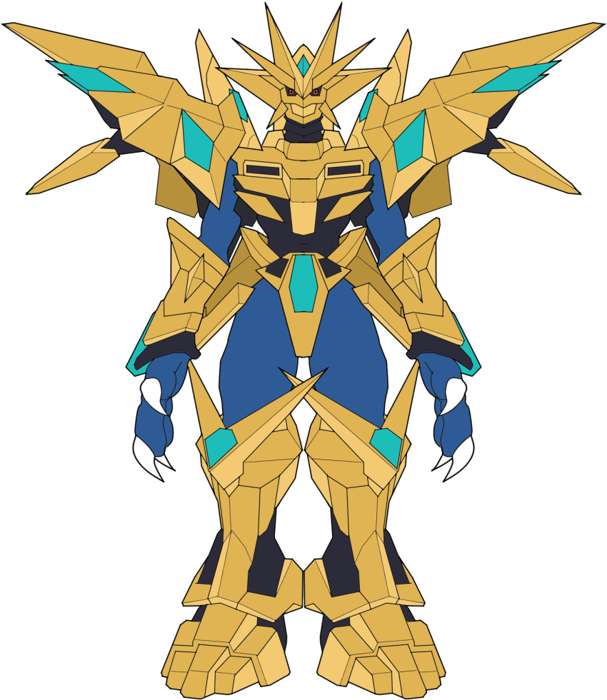 1boy armor digimon digimon_(creature) highres magnamon magnamon_x-antibody male_focus muscular muscular_male solo