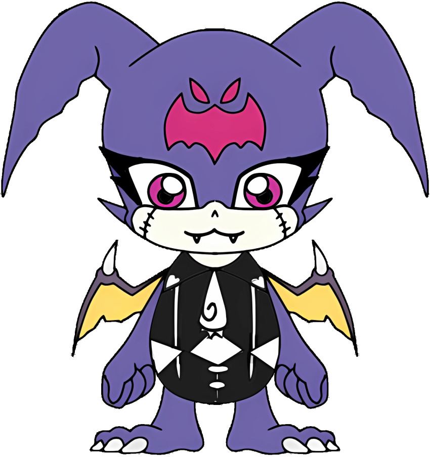 1girl claws demon digimon digimon_(creature) female_focus highres looking_at_viewer petitmamon solo wings