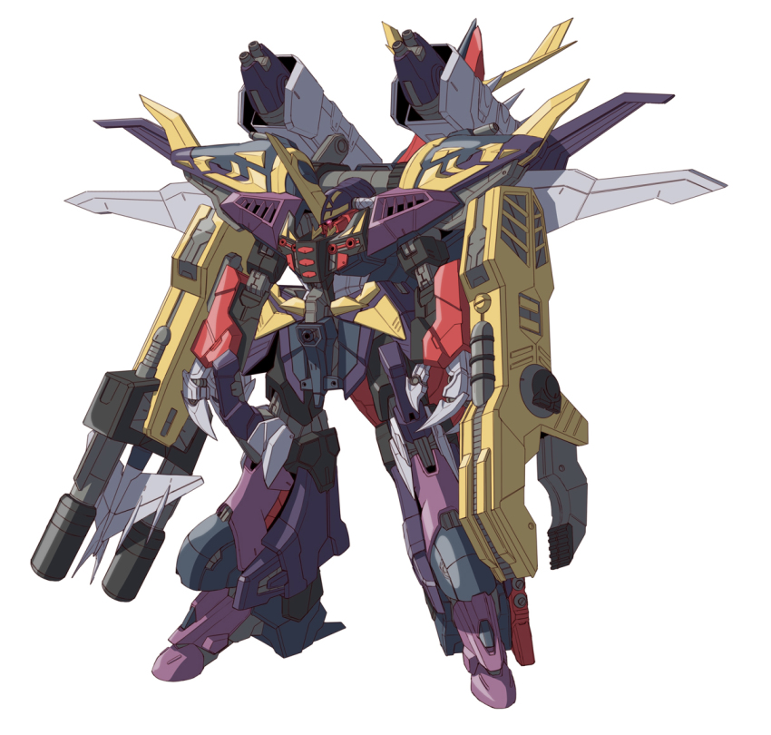 claws fuhrer_zatarion gundam mecha no_humans robot sd_command_chronicles sd_gundam simple_background solo sukekiyo56 white_background
