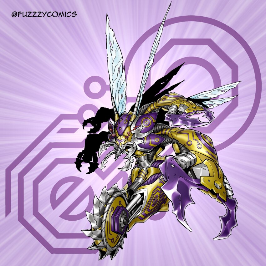 1other absurdres digimon digimon_(creature) digimon_adventure_02 digmon exoskeleton fuzzzycomics highres oridigi original other_focus solo