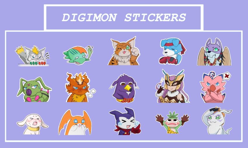 anubimon betamon coronamon digimon gaomon gomamon impmon koemon meicoomon patamon penmon piyomon plotmon queenbeemon tagme tobucatmon wormmon