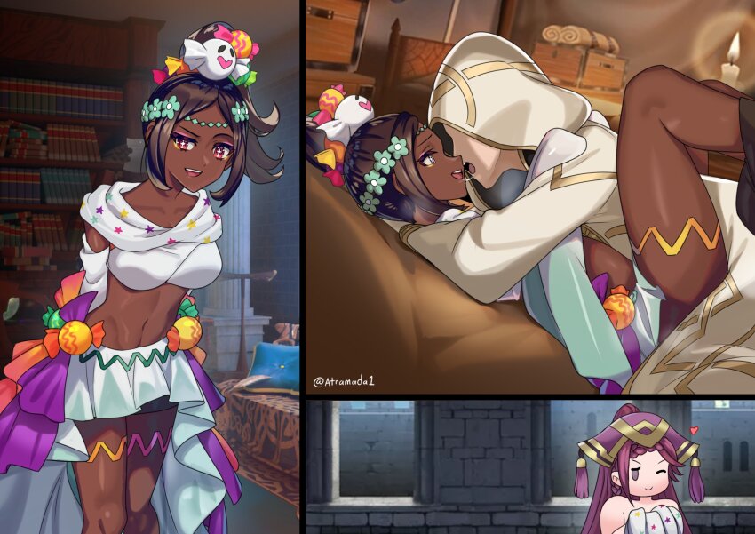 atramada fire_emblem fire_emblem_engage fire_emblem_heroes highres kiran_(fire_emblem) kiss loki_(fire_emblem) male_kiran_(fire_emblem) nintendo saliva sex shapeshifter tagme timerra_(fire_emblem) tricked_into_sex