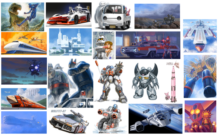 1960s_(style) 1970s_(style) 1980s_(style) 1990s_(style) 1boy aircraft aircraft_carrier arcadia armor bad_id bad_pixiv_id baymax big_hero_6 blader building cannon car character_request cloud copyright_request creator_connection epic flying fmu getter_robo great_mazinger great_mazinger_(robot) gundam harlock_saga high-speed_train highres himitsu_sentai_gorenger kei_truck kikou_souseiki_mospeada lance mazinger_(series) mecha military military_vehicle mobile_suit_gundam mospeada mospeada_(mecha) motor_vehicle motorcycle nasa nichirin_kamen oldschool pickup_truck polearm police police_car power_armor race_vehicle racecar racing realistic redesign retro_artstyle robot rocket saturn_v scanny science_fiction sentou_mecha_xabungle shield ship spacecraft super_sentai techno_police_21c tetsujin_28 tetsujin_28-gou toy train truck tyrannosaurus_rex uchuu_senkan_yamato ultra_q ultra_series van varidreen waga_seishun_no_arcadia warship watercraft weapon yamato_(uchuu_senkan_yamato) z&#039;gok
