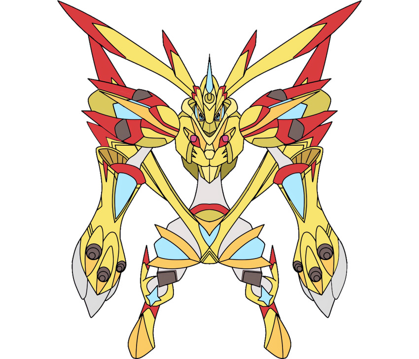 armor digimon digimon_(creature) highres looking_at_viewer rabbit rapidmon_(perfect) rapidmon_x-antibody red_eyes solo transparent_background