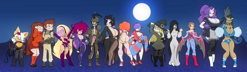 2boys 6+girls alternate_costume ancient_egyptian b-ko b-ko_(cosplay) bare_shoulders bat_print_legwear bespectacled big_ben_(1986_movie) big_ben_(1986_movie)_(cosplay) bigdad black_dress black_hair blonde_hair body_freckles bodysuit bow breasts brown_hair catwoman catwoman_(cosplay) cheerleader cleavage codename:_kids_next_door collar cosplay curvy dark-skinned_female dark_skin dib_membrane digimon dipper_pines dress duster ed_edd_n_eddy elizabeth_tower elvira:_mistress_of_the_dark elvira_(elvira:_mistress_of_the_dark) elvira_(elvira:_mistress_of_the_dark)_(cosplay) enmaided freckles full_body gaz_membrane ghostbusters glasses gravity_falls hair_bow hair_over_one_eye halloween halloween_costume han_juri han_juri_(cosplay) hand_on_own_hip hands_on_own_hips hat highres homestar_runner house house_(1986_movie) huge_breasts invader_zim ishizu_ishtar knees_together_feet_apart leaning_forward lee_kanker legs_together leotard lilith_(darkstalkers) lilith_(darkstalkers)_(cosplay) long_hair looking_at_another looking_at_viewer looking_back low_wings mabel_pines maid mandy_(grim_adventures) marie_kanker may_kanker midriff misty_(pokemon) misty_(pokemon)_(cosplay) multiple_boys multiple_girls my_little_pony my_little_pony:_friendship_is_magic nintendo no_bra numbuh_3 opaque_glasses outdoors pacifica_northwest pencil_skirt pokemon pom_pom_(cheerleading) project_a-ko purple_bodysuit purple_hair rarity_(my_little_pony) red_footwear red_hair red_legwear revealing_clothes rouge_the_bat sega shoes short_hair short_shorts shorts skarpne skarpne_(cosplay) skirt smile sneakers socks sonic_(series) standing sweater tagme turtleneck turtleneck_sweater ull_moon velma_dinkley velma_dinkley_(cosplay) very_long_hair visor white_dress white_legwear wings witch witch_(cosplay) witch_hat yamamura_sadako yamamura_sadako_(cosplay) yu-gi-oh! yu-gi-oh!_duel_monsters