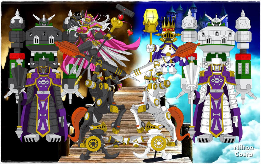 armor bishop_(chess) bishopchessmon_(black) bishopchessmon_(white) board_game cape centaur chess chess_piece crown digimon facial_hair king_(chess) kingchessmon knight_(chess) knightchessmon_(black) knightchessmon_(white) lance mustache pawn_(chess) pawnchessmon_(black) pawnchessmon_(white) polearm queen_(chess) queenchessmon rook_(chess) rookchessmon_(black) rookchessmon_(white) shield staff taur weapon