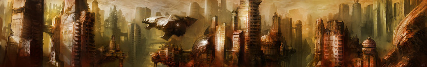 city cityscape dannoura_yuuki highres original ruins scenery long_image wide_image