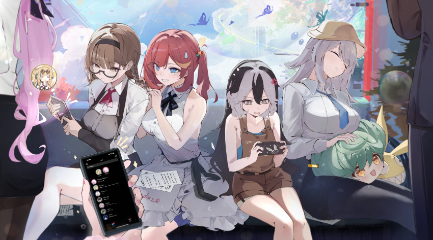 2boys 6+girls absurdres ai-chan_(honkai_impact) baiji_(honkai_impact) bare_shoulders black_hair blue_eyes brown_eyes coralie_6626_planck duonigue_(honkai_impact) elysia_(honkai_impact) entropy_(honkai_impact_3rd) erdos_helia female_dreamseeker_(honkai_impact) green_hair hairband highres homu_(honkai_impact) honkai_(series) honkai_impact_3rd kaya_(ayase_kaya) lantern_(honkai_impact) litost_(honkai_impact) long_hair multicolored_hair multiple_boys multiple_girls pink_hair red_eyes senadina serapeum_(honkai_impact) sleeping songque songque_(astralop) thelema_nutriscu thelema_nutriscu_(mad_pleasure:_shadowbringer) white_hair