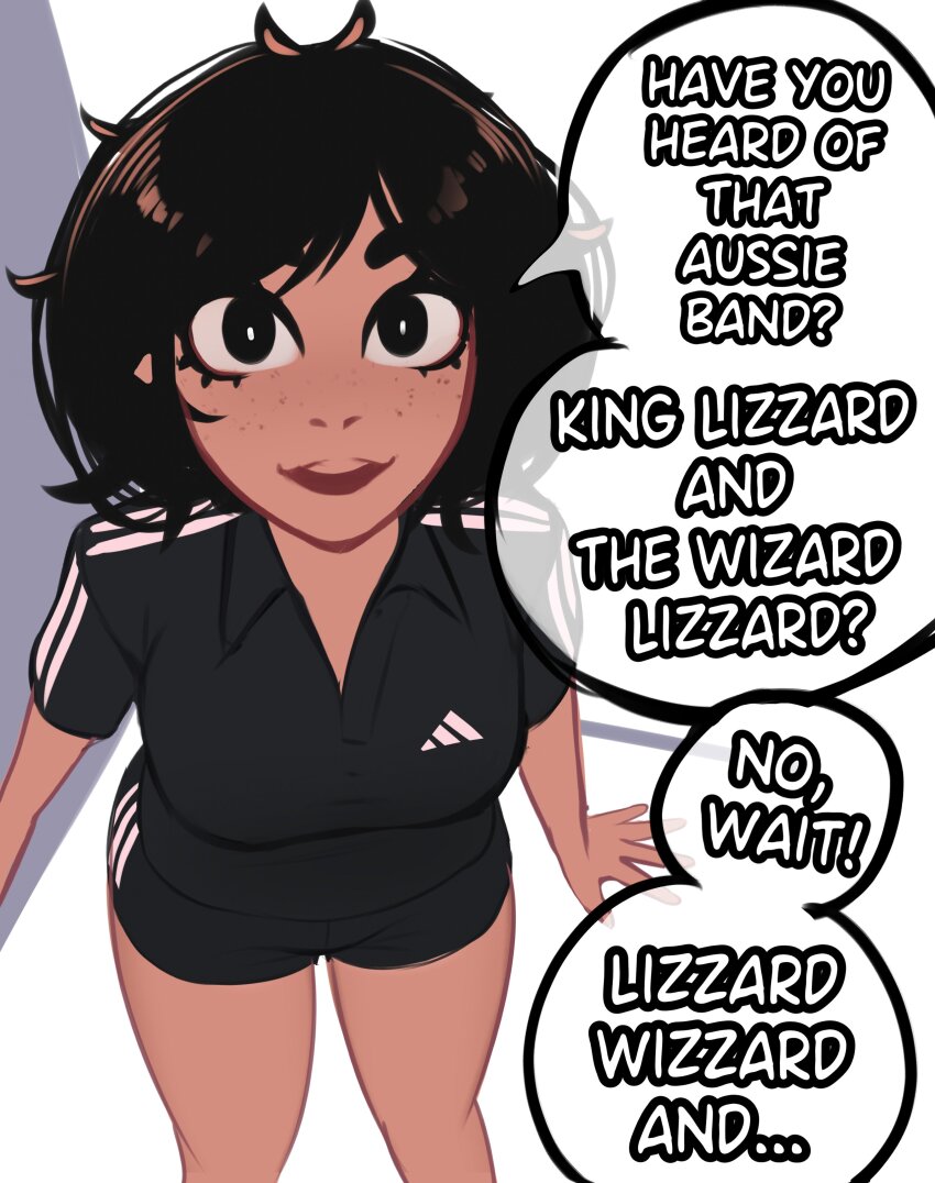 absurdres adidas freckles highres king_gizzard_and_the_lizard_wizard meme tagme tomboy veyonis yuna_(veyonis)