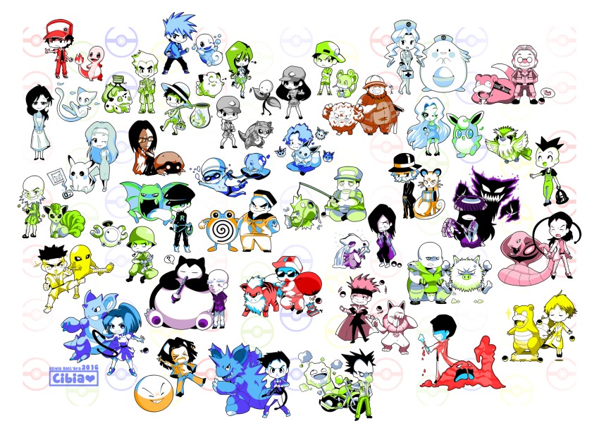 2016 6+boys 6+girls :d absolutely_everyone ace_trainer_(pokemon) arbok backwards_hat bag bald baoba_(pokemon) baseball_cap beauty_(pokemon) bellsprout biker_(pokemon) bill_(pokemon) bird_keeper_(pokemon) black_belt_(pokemon) bone bug_catcher_(pokemon) bulbasaur burglar_(pokemon) butterfly_net cage camper_(pokemon) cane channeler_(pokemon) chansey charmander chewing_gum cibia clefairy commentary creature crossed_legs crying cubone daisy_oak dentures dress eevee egg electrode_(pokemon) engineer_(pokemon) everyone fire fisher_(pokemon) fishing_rod flame-tipped_tail flareon flute flying game_boy game_boy_(original) gen_1_pokemon gentleman_(pokemon) glasses goggles golbat graveler grin growlithe hair_over_one_eye hand_net handheld_game_console hat haunter headband heart highres hiker_(pokemon) hitmonlee holding holding_bag holding_bone holding_butterfly_net holding_cage holding_pendulum holding_pipette holding_whip hypno instrument jolteon juggler_(pokemon) juggling kabuto_(pokemon) kanto_mother_(rgby/frlg) koffing lass_(pokemon) legendary_pokemon long_hair long_sleeves looking_at_viewer looking_away loose_socks magikarp magnemite mew_(pokemon) mohawk mother_(pokemon) mouth_hold muk multiple_boys multiple_girls multiple_monochrome music mythical_pokemon nidoking nidoqueen nintendo nurse nurse_(pokemon) nurse_cap one_eye_closed open_mouth own_hands_together pendulum persian pi_(pokemon) picnicker_(pokemon) pidgey pikachu pipette playing_instrument poke_ball poke_ball_(basic) poke_flute pokemaniac_(pokemon) pokemon pokemon_(creature) pokemon_rgby poliwhirl primeape psychic_(pokemon) rattata red_(pokemon) rocker_(pokemon) roughneck_(pokemon) sailor_(pokemon) samuel_oak sandshrew scientist scientist_(pokemon) seiza shoes short_sleeves signature sitting skirt slowbro slowpoke smile snorlax socks speech_bubble spiked_hair spoken_object spread_legs squirtle standing standing_on_one_leg starter_pokemon_trio sunglasses super_nerd_(pokemon) swimmer_(pokemon) tail tamer_(pokemon) team_rocket team_rocket_grunt team_rocket_uniform telekinesis tentacool tongue tongue_out vaporeon very_long_hair vulpix walking weedle whip white_background wigglytuff youngster_(pokemon)