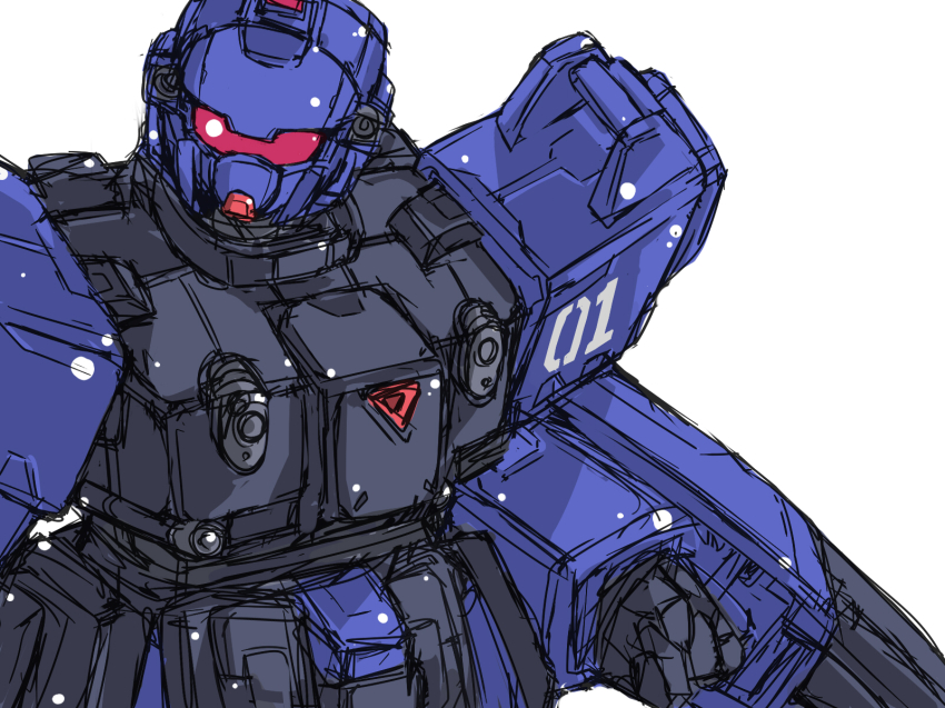 atsushi/hao blue_destiny_01 gundam gundam_side_story:_the_blue_destiny highres mecha robot shield tagme