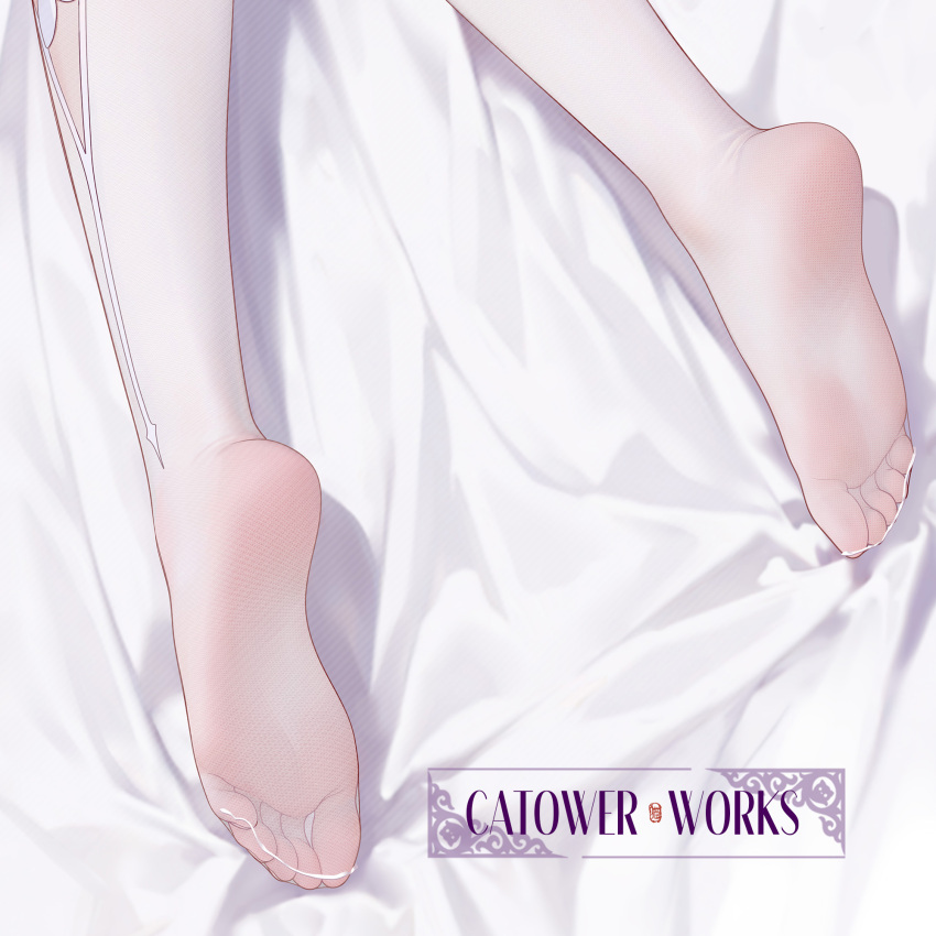 1girl anzio_school_uniform black_shoes castorice_(honkai:_star_rail) da_mao_banlangen dakimakura_(medium) dakimakura_(object) dress gloves highres honkai:_star_rail honkai_(series) long_sleeves no_shoes non-pubic_inmon pantyhose pillow pubic_tattoo pubic_tattoo_through_clothing school_uniform shoes skirt solo tattoo white_gloves white_pantyhose