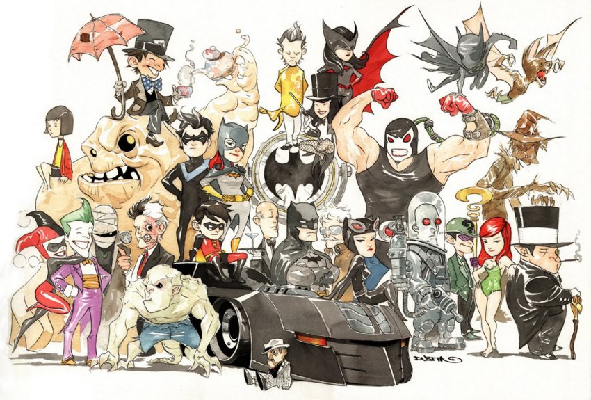 6+boys 6+girls alfred_pennyworth annie_(clayface) bane barbara_gordon bat_signal batgirl batman batman_(series) batmobile batwoman bodysuit bowler_hat brother brothers bruce_wayne butler cassandra_cain catwoman character_request chibi cigarette clayface dc_comics dcau dick_grayson domino_mask dustin_nguyen everyone father_and_daughter father_and_son floodlight formal_clothes harley_quinn harvey_dent hat highres hush_(dc) jacket james_gordon jester_cap kate_kane killer_croc mad_hatter_(alice_in_wonderland) manbat mask monster_boy mr._freeze multicolored_hair multiple_boys multiple_girls nightwing poison_ivy puppet ra&#039;s_al_ghul robin_(dc) scarecrow_(dc) scarface_(dc) siblings smoking suit tea the_joker the_penguin the_riddler tim_drake top_hat topless_female two-face two-tone_hair umbrella zatanna_zatara