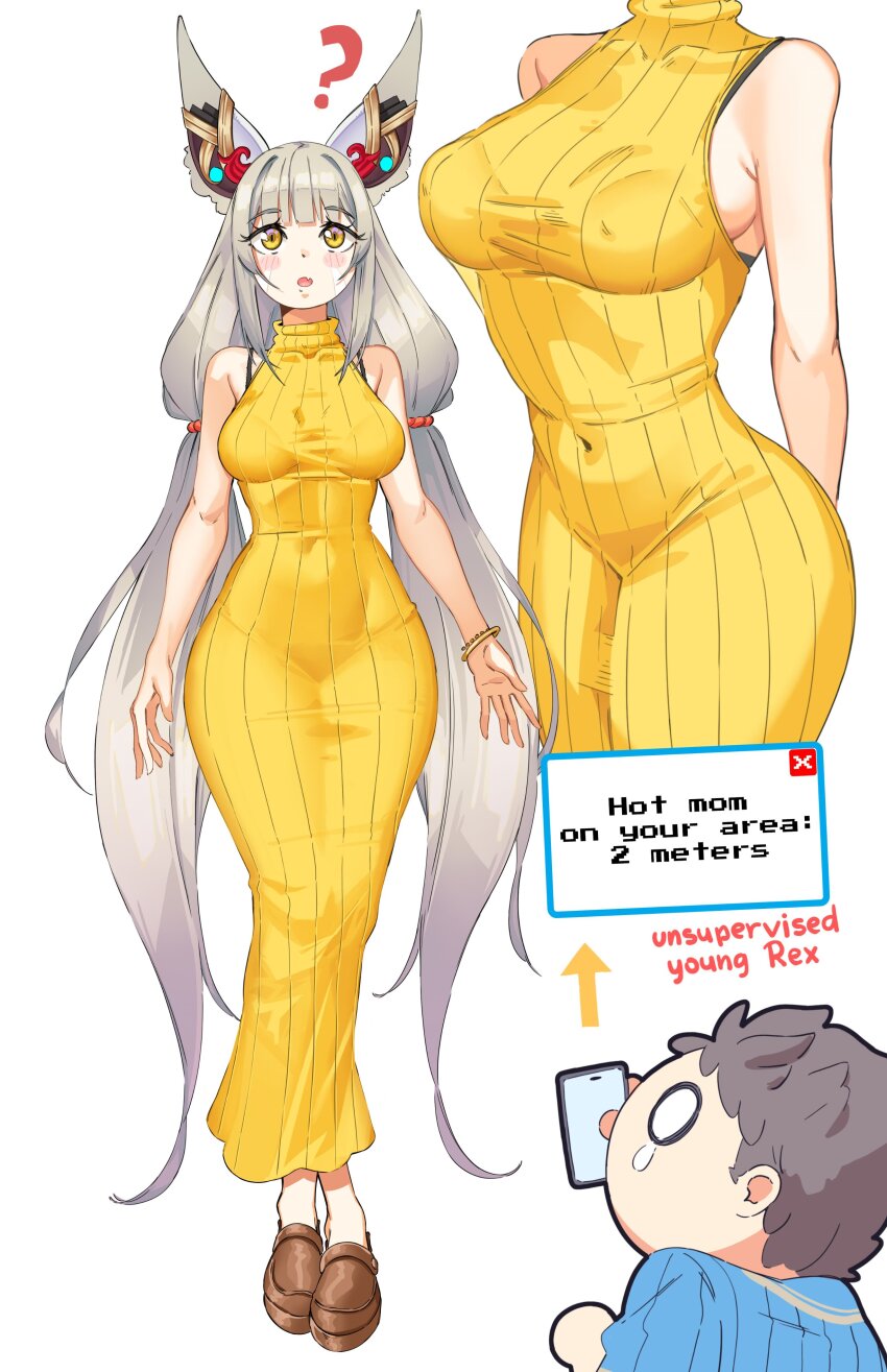 absurdres animal_ears breasts cat_ears cat_girl highres i_am_anddo long_hair medium_breasts nia_(blade)_(xenoblade) nia_(xenoblade) rex_(xenoblade) twintails very_long_hair xenoblade_chronicles_(series) xenoblade_chronicles_2 xenoblade_chronicles_3
