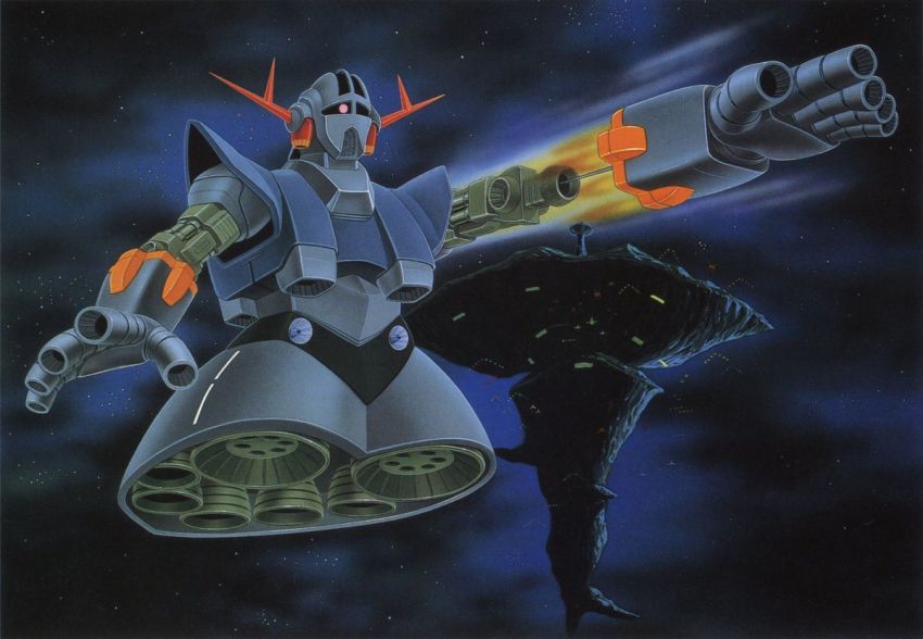gundam mecha mobile_suit_gundam official_art robot scan space tagme zeong