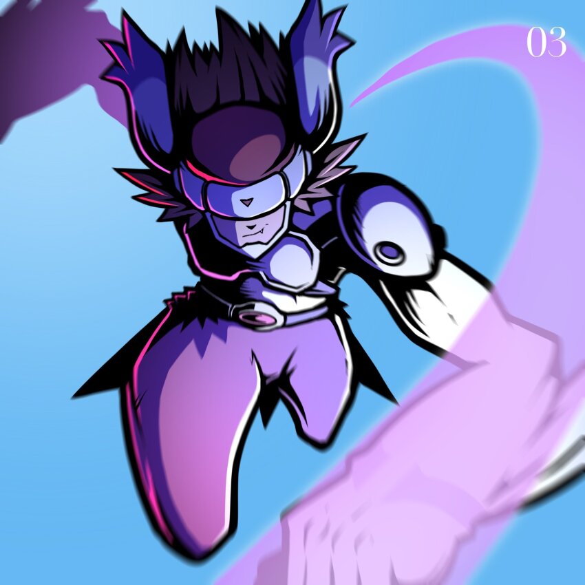 covered_eyes digimon digimon_(creature) digimon_adventure_02 fusion helmet long_ears mask silphymon