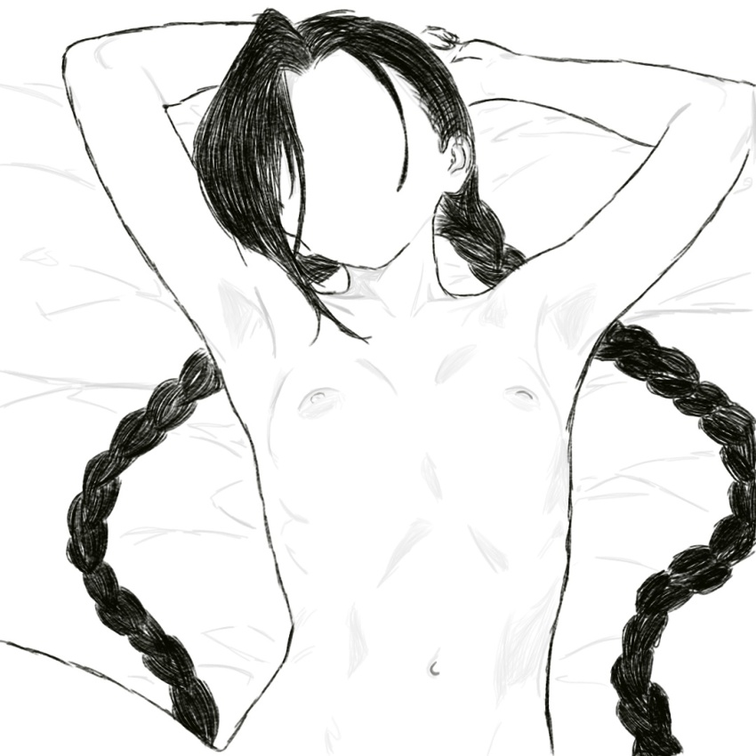 1girl jinx_(league_of_legends) nipples non-web_source nude solo twintails