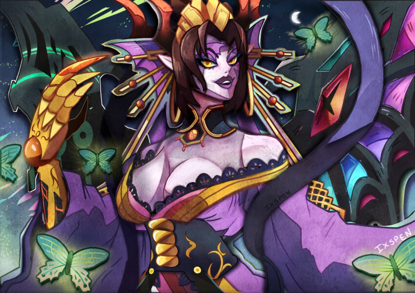 demon demon_girl digimon digimon_(creature) fallen_angel highres lilithmon lilithmon_x-antibody mark_of_evil wings