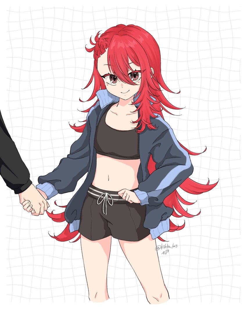 1girl highres kikka_1003 kimi_no_koto_ga_dai_dai_dai_dai_daisuki_na_100-nin_no_kanojo long_hair red_hair smile tomogara_saki