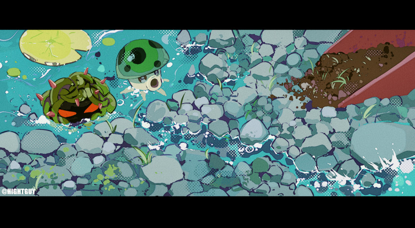 highres hightguy letterboxed lily_pad_(plants_vs_zombies) no_humans plant plants_vs_zombies rock sea-shroom_(plants_vs_zombies) soil tangle_kelp_(plants_vs_zombies) water