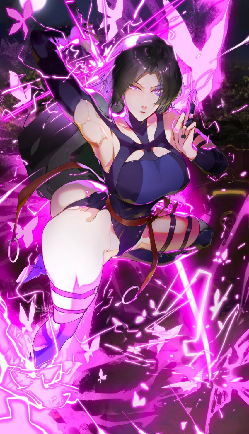 1girl ass breasts highres large_breasts long_hair marvel marvel_rivals psylocke psylocke_(marvel_rivals) x-men