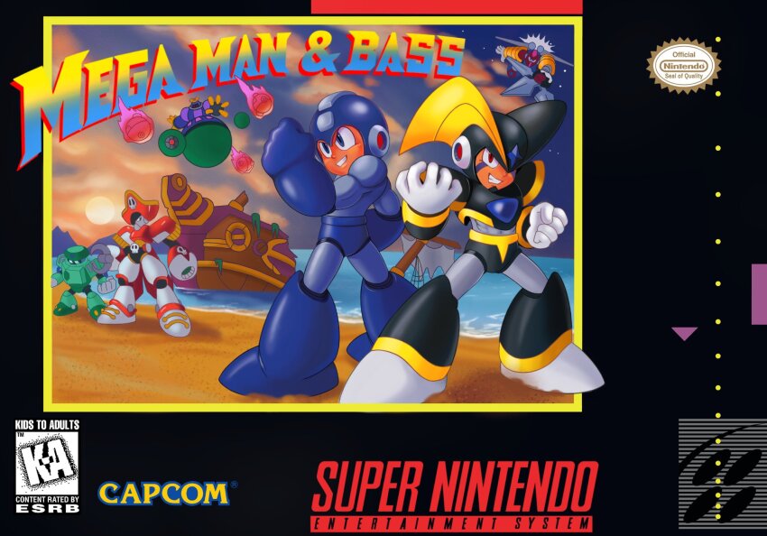 6+boys abs abyssal_ship android arm_blade arm_cannon armor astro_man bass_(mega_man) beach black_armor black_helmet blue_bodysuit blue_eyes blue_helmet bodysuit chest_jewel clenched_hands cloud cold_man cover eyepatch facial_mark fire flying forehead_jewel full_body gloves hat helmet highres jewelry looking_at_another looking_at_viewer mask mechanical_wings mega_man_&amp;_bass mega_man_(character) mega_man_(classic) mega_man_(series) multiple_boys ocean official_style one_eye_covered pincher_hook pirate pirate_hat pirate_man pirate_ship reaching reaching_towards_viewer red_eyes robot robot_ears skull smile sprinqgueen sunset teeth tengu_man two_side_up video_game_cover weapon white_gloves wings wreckage