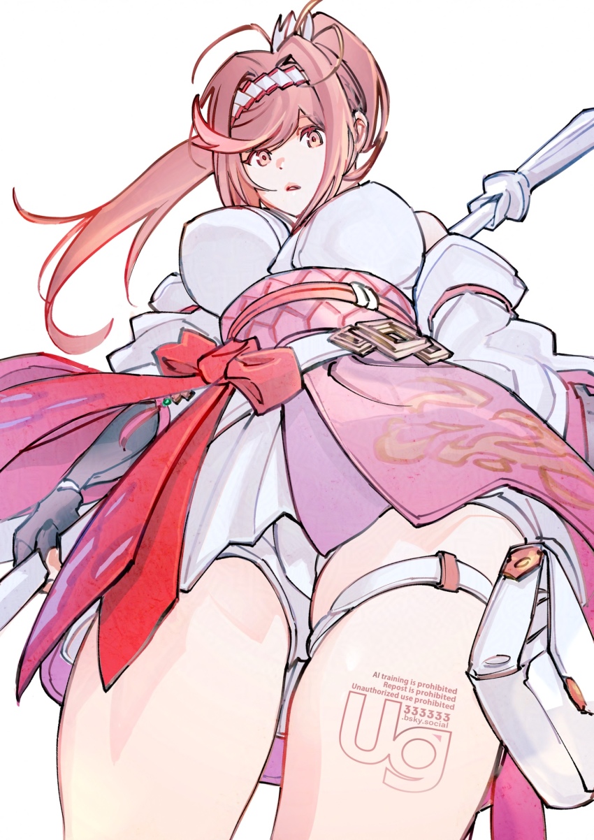 breasts glimmer_(xenoblade) highres large_breasts simple_background solo ug333333 watermark white_background xenoblade_chronicles_(series) xenoblade_chronicles_3 xenoblade_chronicles_3:_future_redeemed