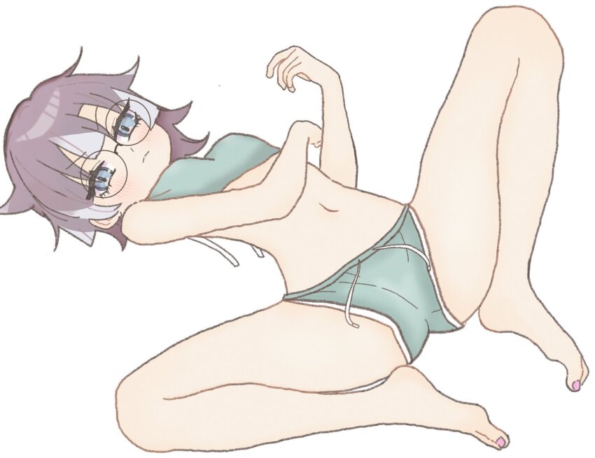 1girl blush glasses hifumi_suu highres kimi_no_koto_ga_dai_dai_dai_dai_daisuki_na_100-nin_no_kanojo short_hair sukosukoji1 tagme