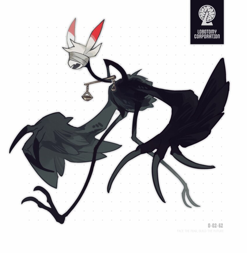 bandages bandages_over_eyes beak bird claws highres judgement_bird keroreud lobotomy_corporation no_humans open_mouth project_moon scales simple_background white_background