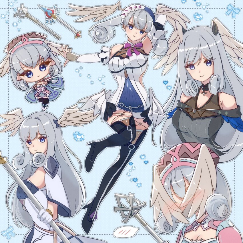 blue_eyes blush full_body highres melia_antiqua staff xenoblade_chronicles:_future_connected xenoblade_chronicles_(series) xenoblade_chronicles_1 xenoblade_chronicles_3 zer00han