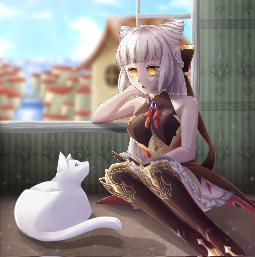 1girl bad_id bad_twitter_id chaos_puss_in_boots_(grimms_notes) grimms_notes solo sudama_1825 white_hair