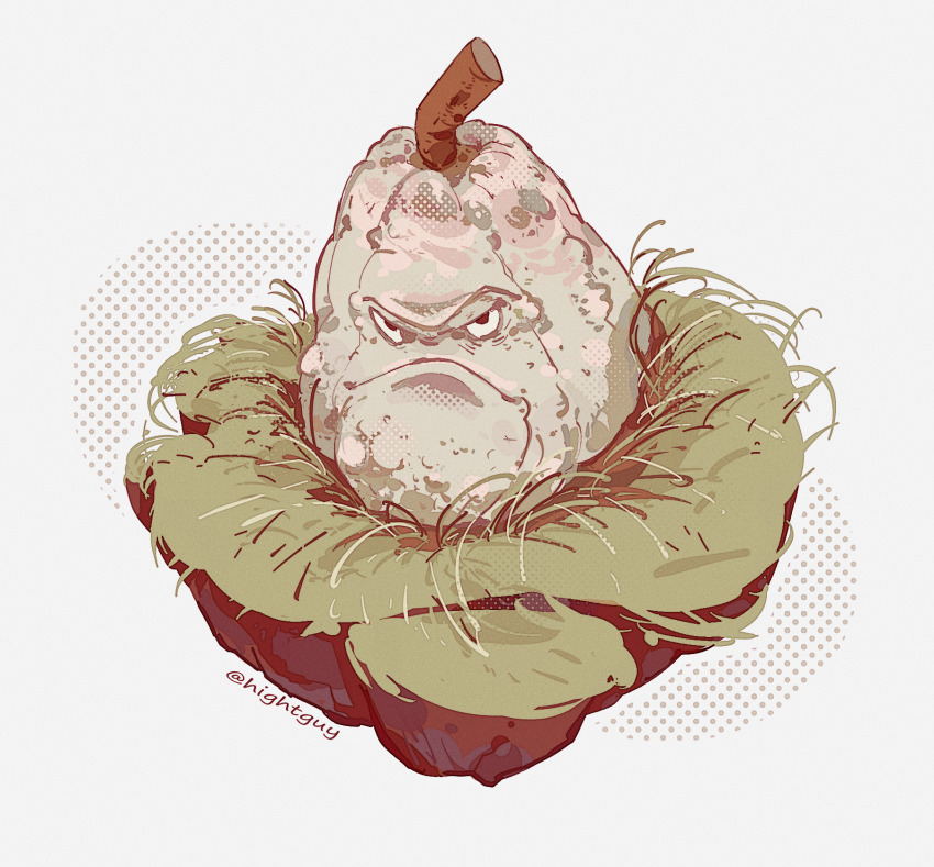 grass highres hightguy no_humans plant plants_vs_zombies soil squash_(plants_vs_zombies) white_background