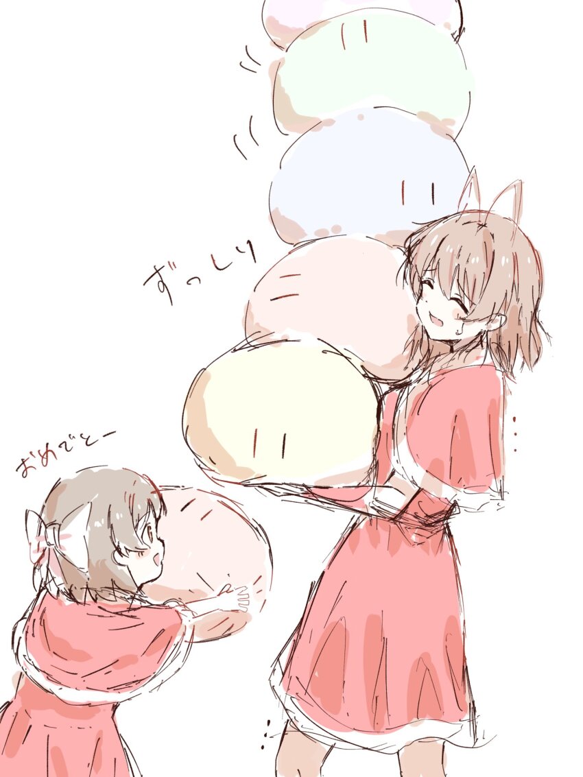 antenna_hair brown_hair child clannad dango_daikazoku emu_shido family furukawa_nagisa highres mother_and_daughter okazaki_ushio
