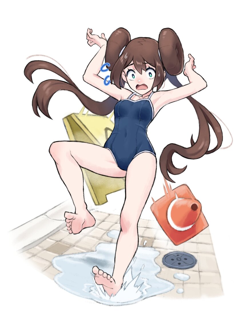 absurdres alternate_costume grimmelsdathird highres nintendo one-piece_swimsuit pokemon pokemon_bw2 rosa_(pokemon) school_swimsuit solo swimsuit