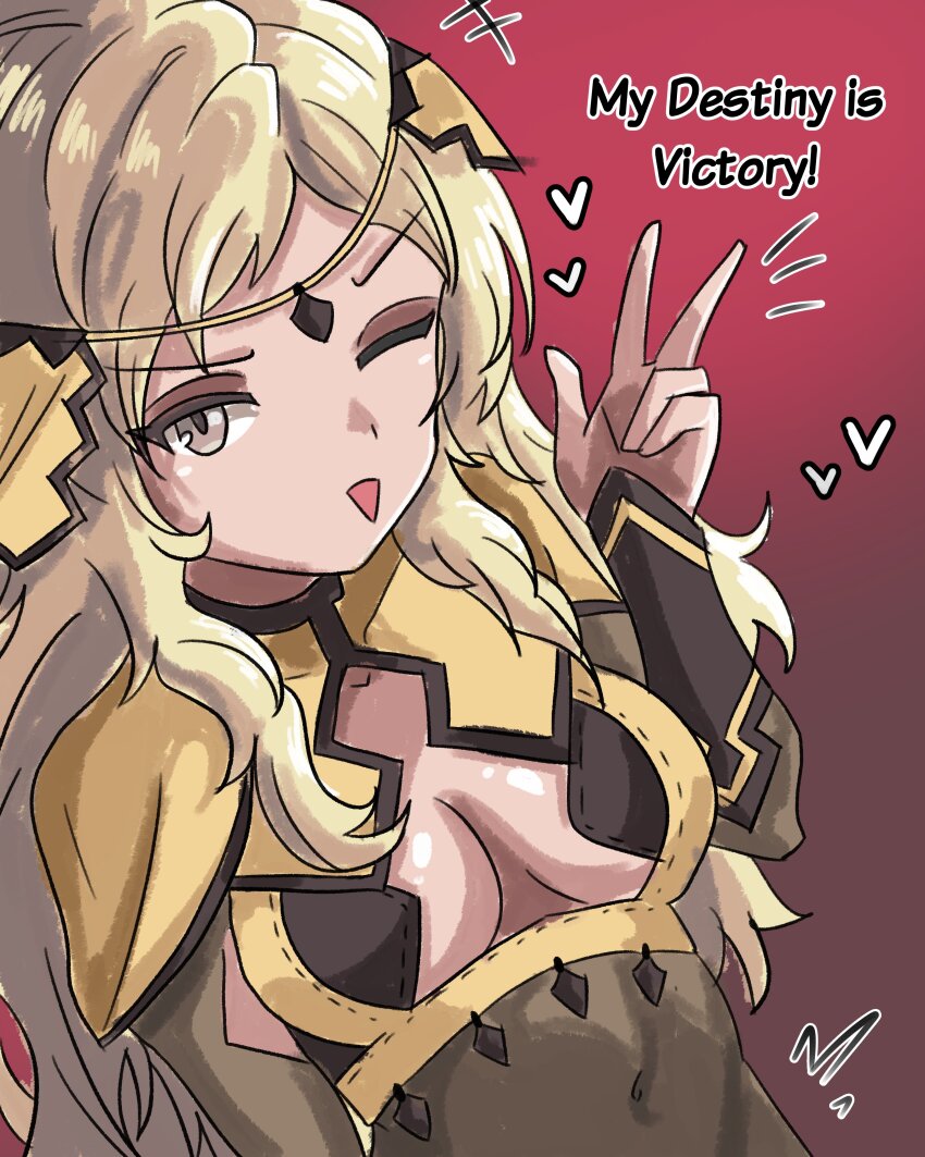 1girl absurdres blonde_hair bodystocking breasts circlet fire_emblem fire_emblem_fates gold_cape graysideart grey_eyes highres long_hair medium_breasts nintendo ophelia_(fire_emblem) w