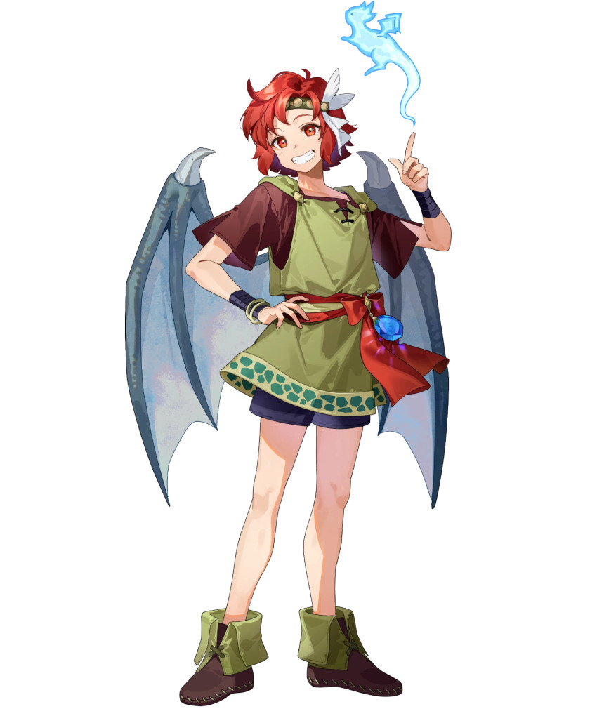1boy dragon_boy dragon_wings fire_emblem fire_emblem:_mystery_of_the_emblem fire_emblem:_shadow_dragon_and_the_blade_of_light fire_emblem_heroes highres male_focus nintendo non-web_source official_art red_eyes red_hair short_hair solo wings xane_(fickle_dragon)_(fire_emblem) xane_(fire_emblem)