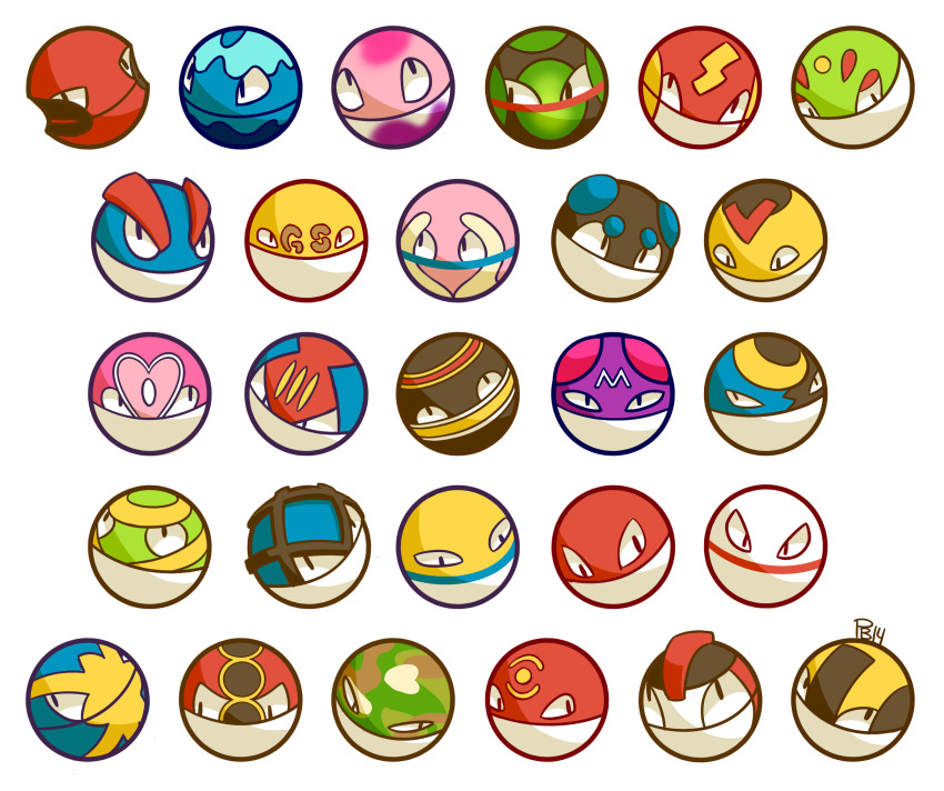 black_eyes cherish_ball commentary dive_ball dream_ball dusk_ball emiliefox english_commentary fast_ball friend_ball gen_1_pokemon great_ball gs_ball heal_ball heavy_ball highres level_ball looking_at_viewer love_ball lure_ball luxury_ball master_ball moon_ball nest_ball net_ball nintendo park_ball poke_ball poke_ball_(basic) pokemon pokemon_(creature) premier_ball quick_ball repeat_ball simple_background sport_ball timer_ball ultra_ball variations voltorb white_background