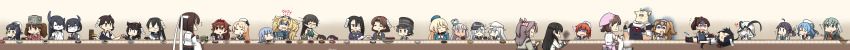 ! !! !? 6+girls :3 ^^^ ^_^ absurdres abyssal_ship afterimage ahoge aircraft airplane akagi_(kancolle) anchor_symbol aqua_bow aqua_bowtie arare_(kancolle) atago_(kancolle) bad_food bare_shoulders beret black_bodysuit black_gloves black_hair black_sailor_collar black_serafuku blonde_hair blouse blue_eyes blue_hair blue_headwear blue_one-piece_swimsuit blue_sailor_collar blue_shirt blue_skirt blush bob_cut bodysuit bow bowtie braid breast_pocket breasts brown_cardigan brown_eyes brown_hair brown_jacket brown_sailor_collar brown_sweater cardigan chiyoda_(kancolle) choko_(cup) choukai_(kancolle) closed_eyes closed_mouth clothes_writing collared_shirt colored_skin conveyor_belt conveyor_belt_sushi cowboy_shot cup curry curry_rice detached_sleeves disembodied_head dress dual_persona e16a_zuiun eating empty_eyes entombed_air_defense_guardian_princess etorofu_(kancolle) fingerless_gloves fish flat_cap flying_sweatdrops food from_behind fujinami_(kancolle) gambier_bay_(kancolle) glasses gloves gradient_background gradient_hair green_eyes green_hair grey_hair hachimaki hair_between_eyes hair_flaps hair_ornament hair_over_one_eye hair_ribbon hairband hairclip hammer_and_sickle hamu_koutarou hat hatsukaze_(kancolle) hatsuzuki_(kancolle) headband headdress headgear headless hibiki_(kancolle) hiei_(kancolle) high_ponytail highres hime_cut holding horns hyuuga_(kancolle) i-26_(kancolle) isokaze_(kancolle) jacket japanese_clothes jervis_(kancolle) kaga_(kancolle) kako_(kancolle) kantai_collection kariginu landing_craft large_breasts light_brown_hair long_hair long_image long_sleeves looking_at_viewer maestrale_(kancolle) magatama matsuwa_(kancolle) medium_hair megahiyo_(style) messy_hair midriff military military_uniform multicolored_hair multiple_girls muneate nachi_(kancolle) name_tag neck_ribbon neckerchief necktie night_strait_princess_(black) night_strait_princess_(white) nontraditional_miko omelet one-piece_swimsuit one_eye_closed ooyodo_(kancolle) opaque_glasses open_mouth paper parody parted_bangs plate pleated_skirt pocket ponytail pot purple_eyes purple_hair red_eyes red_hair red_hairband red_ribbon red_shirt remodel_(kantai_collection) ribbon ribbon-trimmed_sleeves ribbon_trim rice rimless_eyewear ryuujou_(kancolle) sailor_collar sailor_dress sailor_hat scarf school_swimsuit school_uniform semi-rimless_eyewear serafuku shaded_face shikinami_(kancolle) shiratsuyu_(kancolle) shirt short_hair short_ponytail short_sleeves side_braid side_ponytail skirt sleeping smile sparkle star_(symbol) style_parody sushi suzuya_(kancolle) sweat sweater swimsuit swimsuit_under_clothes tag tamagoyaki tasuki tears the_yuudachi-like_creature thick_eyebrows toy_airplane translation_request tress_ribbon twin_braids twintails two-tone_hairband two_side_up under-rim_eyewear undershirt unworn_hat unworn_headwear upper_body urakaze_(kancolle) v-shaped_eyebrows verniy_(kancolle) visor_cap whistle whistle_around_neck white_dress white_gloves white_hair white_headband white_headwear white_sailor_collar white_scarf white_shirt white_skin wide_image wide_sleeves yellow_eyes yellow_neckwear yuudachi_(kancolle) zuihou_(kancolle)