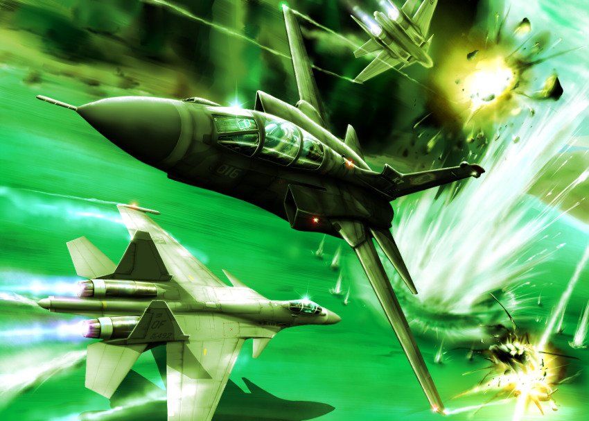 ace_combat ace_combat_5 aerial_battle afterburner aircraft airplane battle blaze_(character) commentary demon_of_razgriz destruction explosion fighter_jet flying military military_vehicle no_humans ofnir_squadron panavia_tornado pilot razgriz river su-35 vehicle_focus war water zephyr164